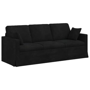 vidaXL Sofa Schwarz Gesamtabmessungen: 198 x 78 x 80 cm (B x T x H)