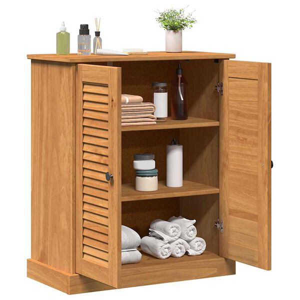 vidaXL Badezimmerschrank VIGO Braun und Honigbraun 68 x 34 x 80 cm