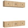 vidaXL 6-tlg. TV-Schrank-Set Sonoma-Eiche Holzwerkstoff