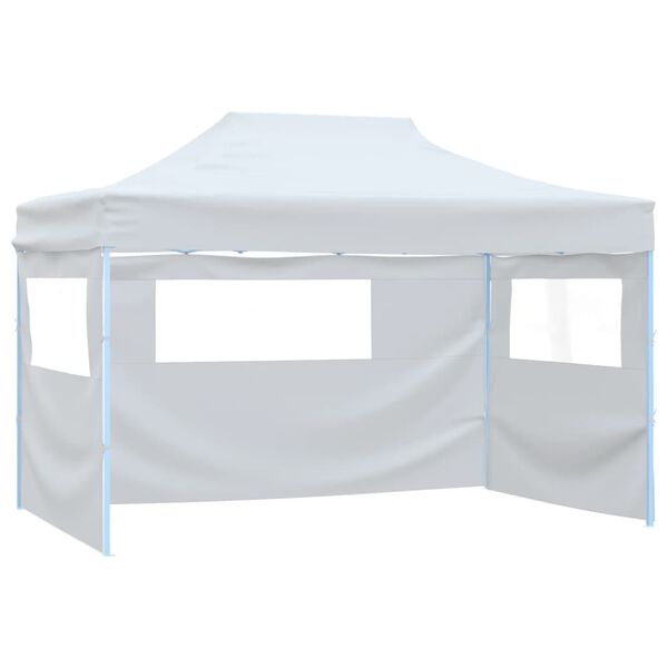 vidaXL Partyzelt Faltbar mit 3 Seitenteilen 291x413x315 cm Weiß