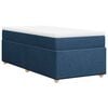 vidaXL Boxspringbett mit Matratze Blau 100x200 cm Stoff