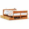 vidaXL Massivholzbett ohne Matratze Wachsbraun 140x190 cm Kiefernholz