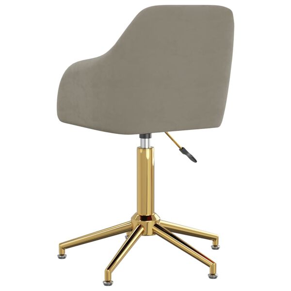 vidaXL Esszimmerstuhl Drehbar Hellgrau Samt