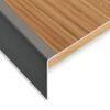 vidaXL Treppenkanten in F-Form 15 Stk. Aluminium 100 cm Braun