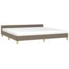 vidaXL Bettgestell ohne Matratze Taupe 200x200 cm Stoff