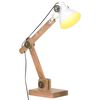 vidaXL Schreibtischlampe Industriestil Wei&szlig; Rund 58x18x90 cm E27