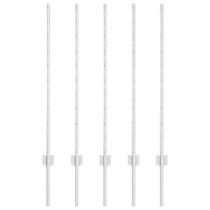 vidaXL Eingebetteter Zaunpfosten 5 stk. Silber 140 cm