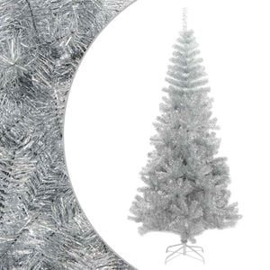 vidaXL K&uuml;nstlicher Weihnachtsbaum mit St&auml;nder Silber 180 cm PET