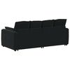 vidaXL Modulares Sofa mit Kissen Schwarz