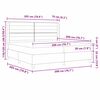 vidaXL Boxspringbett mit Matratze Taupe 200 x 200 cm Stoff