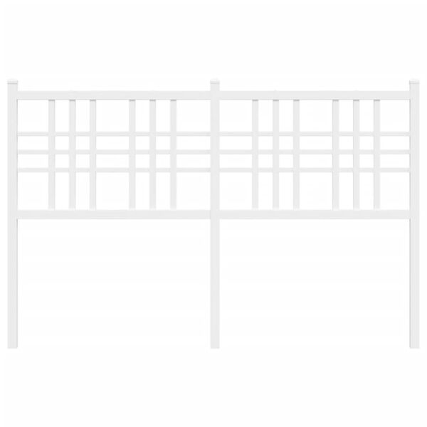 vidaXL Kopfteil Metall Wei&szlig; 140 cm