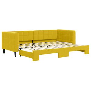 vidaXL Tagesbett Ausziehbar Gelb 80x200 cm Samt