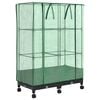 vidaXL Gartenplanter mit Gew&auml;chshausabdeckung und R&auml;dern 2 Stk. PP