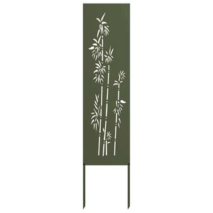 vidaXL Garten Sichtschutz-Leinwand Floral Olivgr&uuml;n 32 x 140 cm