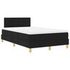 vidaXL LED Boxspringbett mit Matratze Schwarz 120 x 190 cm Stoff