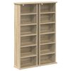 vidaXL CD Regal 2 Stk. Sonoma-Eiche 60 x 17 x 92 cm Holzwerkstoff