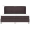 vidaXL Boxspringbett mit Matratze Dunkelbraun 200 x 200 cm Stoff