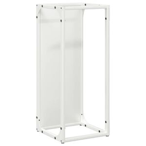vidaXL Brennholzregal Wei&szlig; 25x25x60 cm Kaltgewalzter Stahl