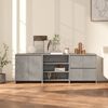 vidaXL 3-tlg. Sideboard Betongrau Holzwerkstoff