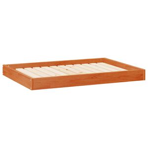 vidaXL Hundebett 101,5 x 74 x 9 cm Massivholz Kiefer Wachsbraun