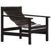 vidaXL Relaxsessel Schwarz Echtleder