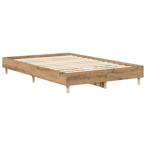 vidaXL Bettgestell ohne Matratze Artisan-Eiche 120x190cm Holzwerkstoff