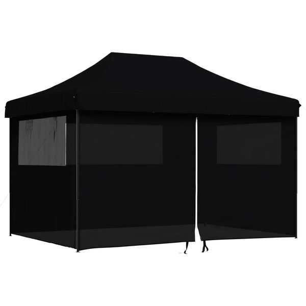 vidaXL Party-Zelt Schwarz 279 x 410 x 315 cm Oxford-Stoff