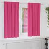 vidaXL Verdunkelungs-Vorh&auml;nge mit Ringen 2 pcs Helles Pink