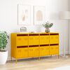 vidaXL Sideboard Senfgelb 135x39x73,5 cm Kaltgewalzter Stahl