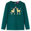 Kinder-Langarmshirt Dunkelgr&uuml;n 104