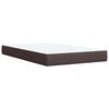 vidaXL Boxspringbett mit Matratze Dunkelbraun 120x200 cm Stoff