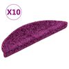 vidaXL Stufenmatten 10 Stk. 56x17x3 cm Violett Halbrund