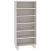 vidaXL CD-Schrank HAMAR Wei&szlig; 45x18x100 cm Massivholz Kiefer