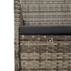 vidaXL 4-tlg. Garten-Lounge-Set mit Kissen Grau Poly Rattan
