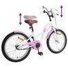 vidaXL Kinderfahrrad 18 Zoll f&uuml;r 5-7 Jahre alt Wei&szlig;