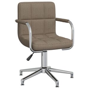 vidaXL B&uuml;rostuhl Drehbar Taupe Stoff