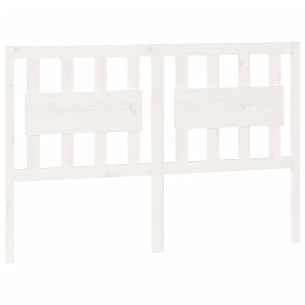 vidaXL Kopfteil Wei&szlig; 145,5x4x100 cm Massivholz Kiefer