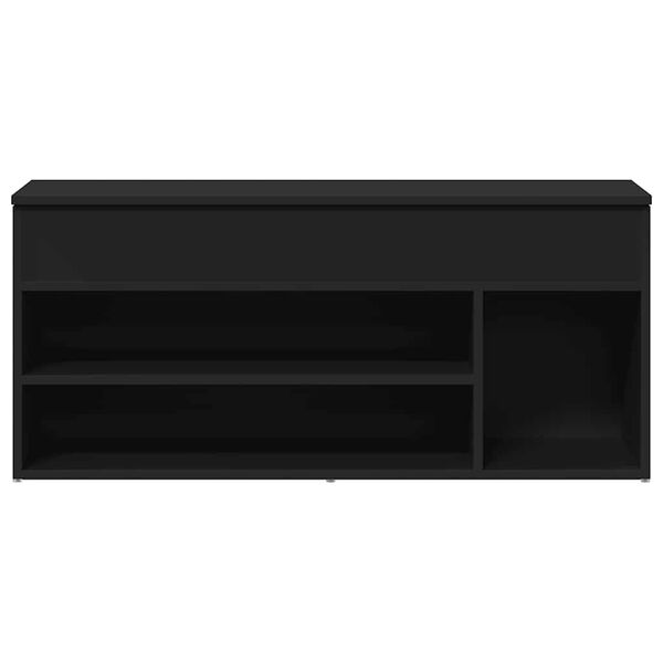 vidaXL Schuhbank Schwarz 102x30,5x45 cm Holzwerkstoff