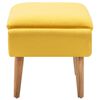 vidaXL Slipper-Sessel mit Fu&szlig;hocker Gelber Stoff