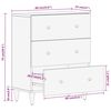 vidaXL Beistellschrank 60x33x75 cm Massivholz Mango