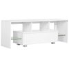 vidaXL TV-Schrank mit LED-Leuchten Hochglanz-Weiß 130x35x45 cm
