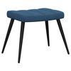 vidaXL Relaxsessel mit Hocker Blau Stoff