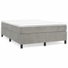 vidaXL Boxspringbettgestell Hellgrau 140x190 cm Samt