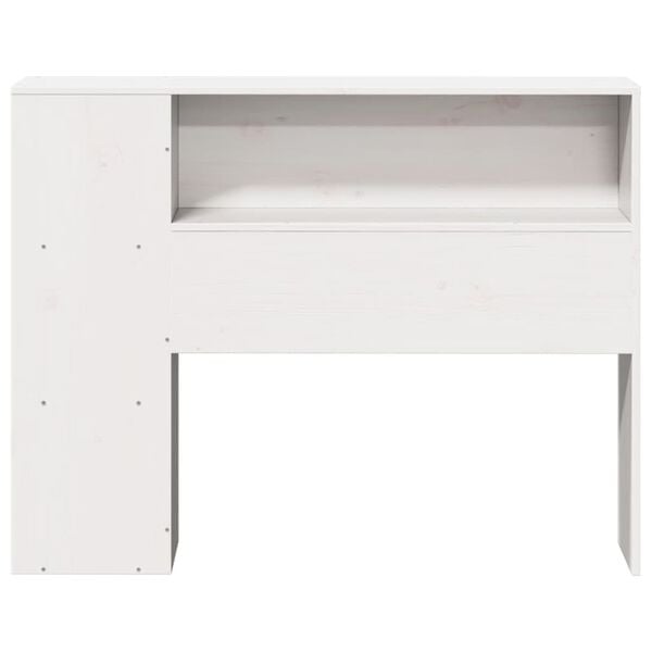 vidaXL Kopfteil mit Stauraum Weiß 100 cm Massivholz Kiefer