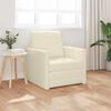 vidaXL Bodensofa mit Schlaffunktion Creme 112x174x55 cm Kunstleder
