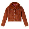 vidaXL Kinderjacke Cord Cognac 104