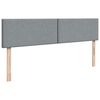 vidaXL Boxspringbett mit Matratze Hellgrau 200x200 cm Stoff