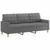 vidaXL 3-Sitzer-Sofa Dunkelgrau 180 cm Stoff