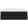vidaXL Aufbewahrungsbett mit Matratze Schwarz 140 x 200 cm Kunstleder