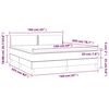 vidaXL Boxspringbett mit Matratze & LED Schwarz 160x200 cm Samt